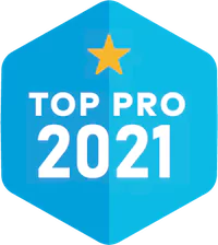 Image showcasing Generation Roofing's Thumbtack Top Pro 2021 award, underlining our commitment to quality roofing services in Upstate South Carolina.