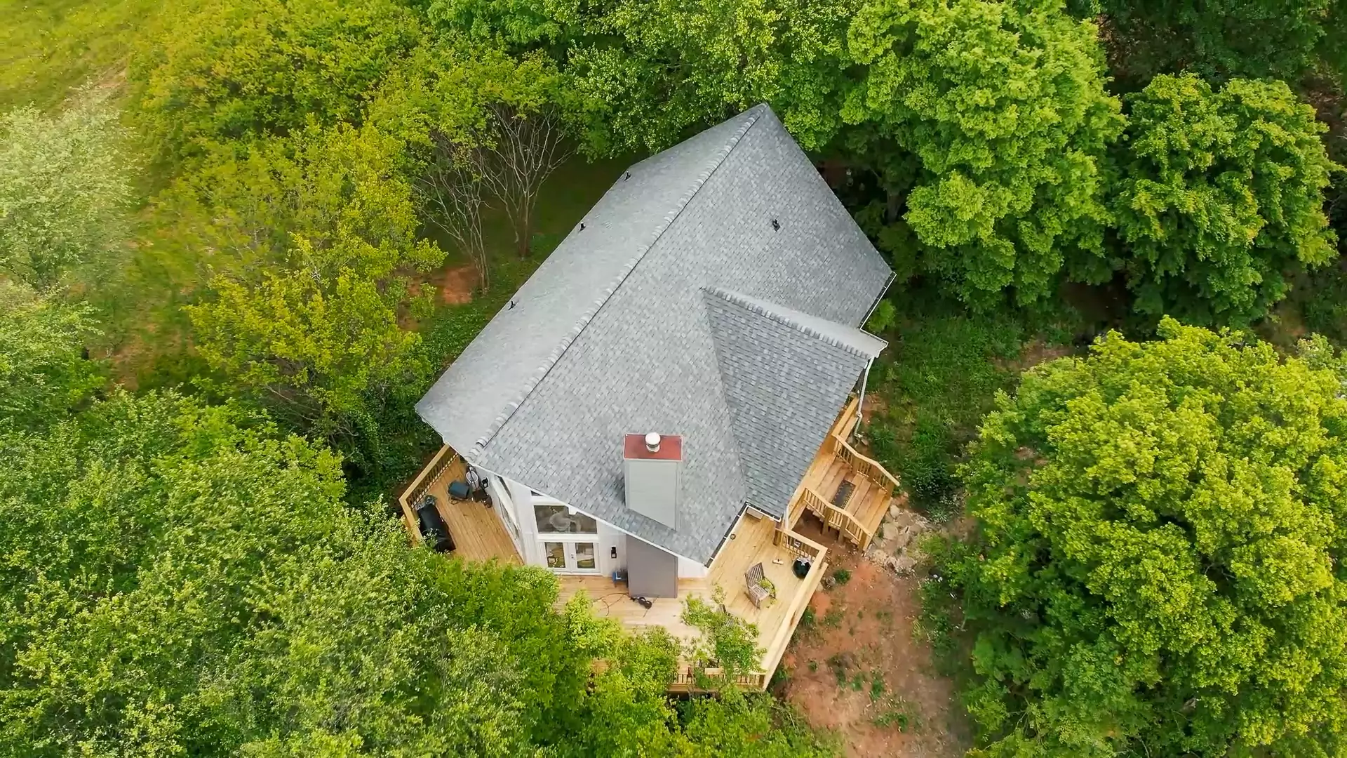 Finished shingle roof installation in an Upstate South Carolina residence, a testament to Generation Roofing's affordable and reliable roofing solutions.